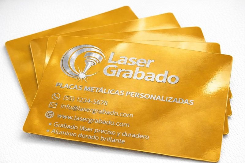 Tarjeta metal dorado